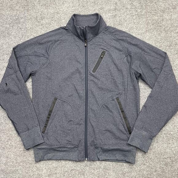 Lululemon Jacket Mens Large Blue Full Zip Stretch Athletic Track Lightweight Run - Picture 1 of 9